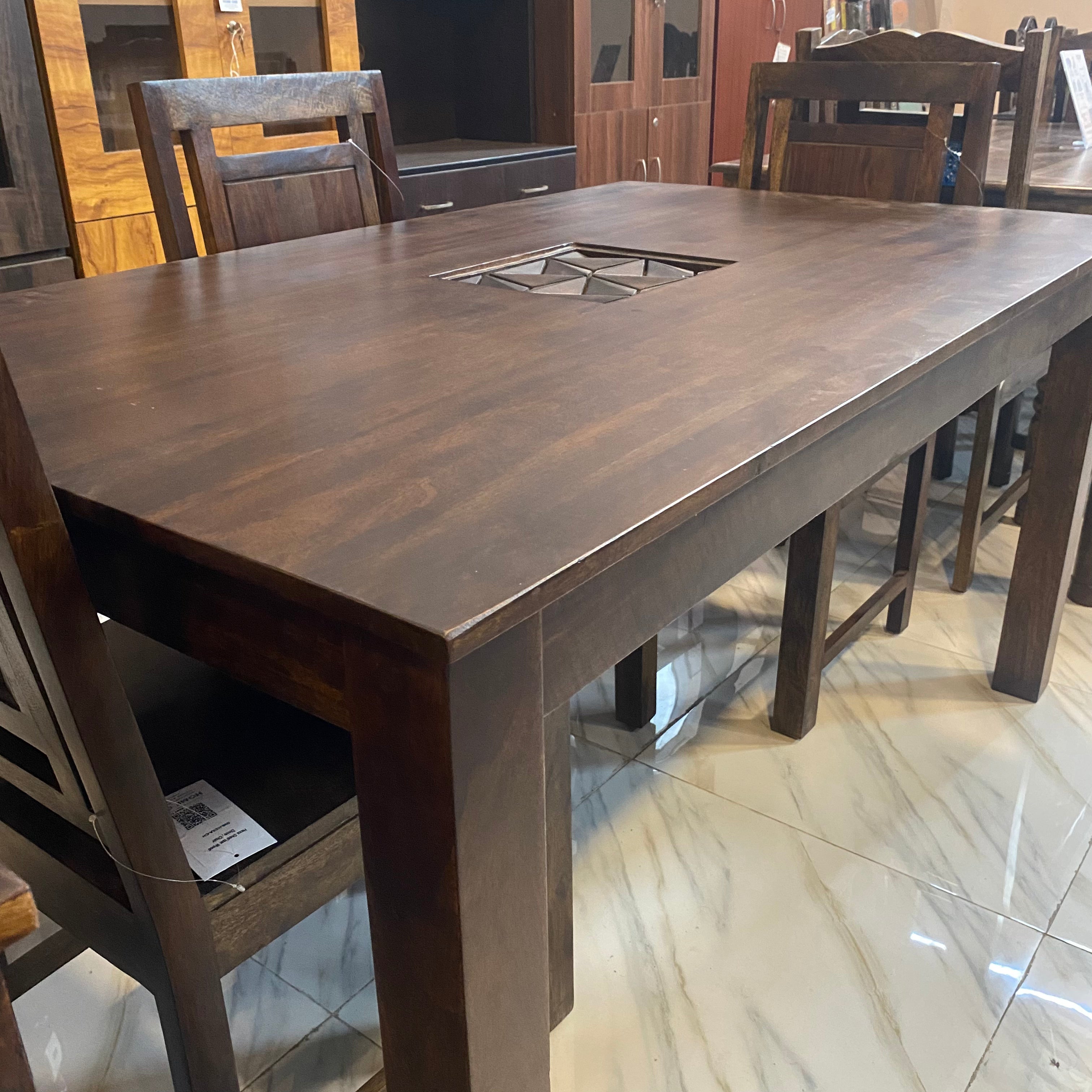 Hexa Sheesham Wood Dining Table