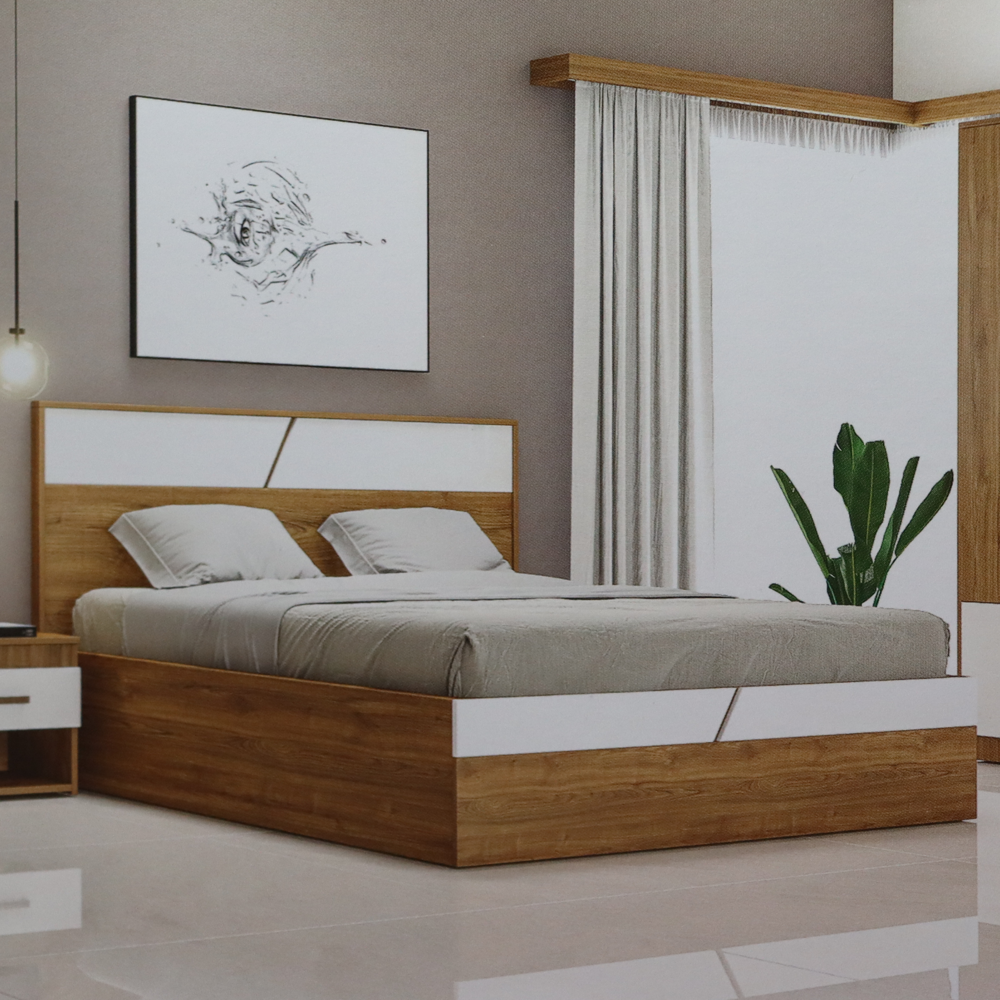 Lopez Engineered Wood Bed