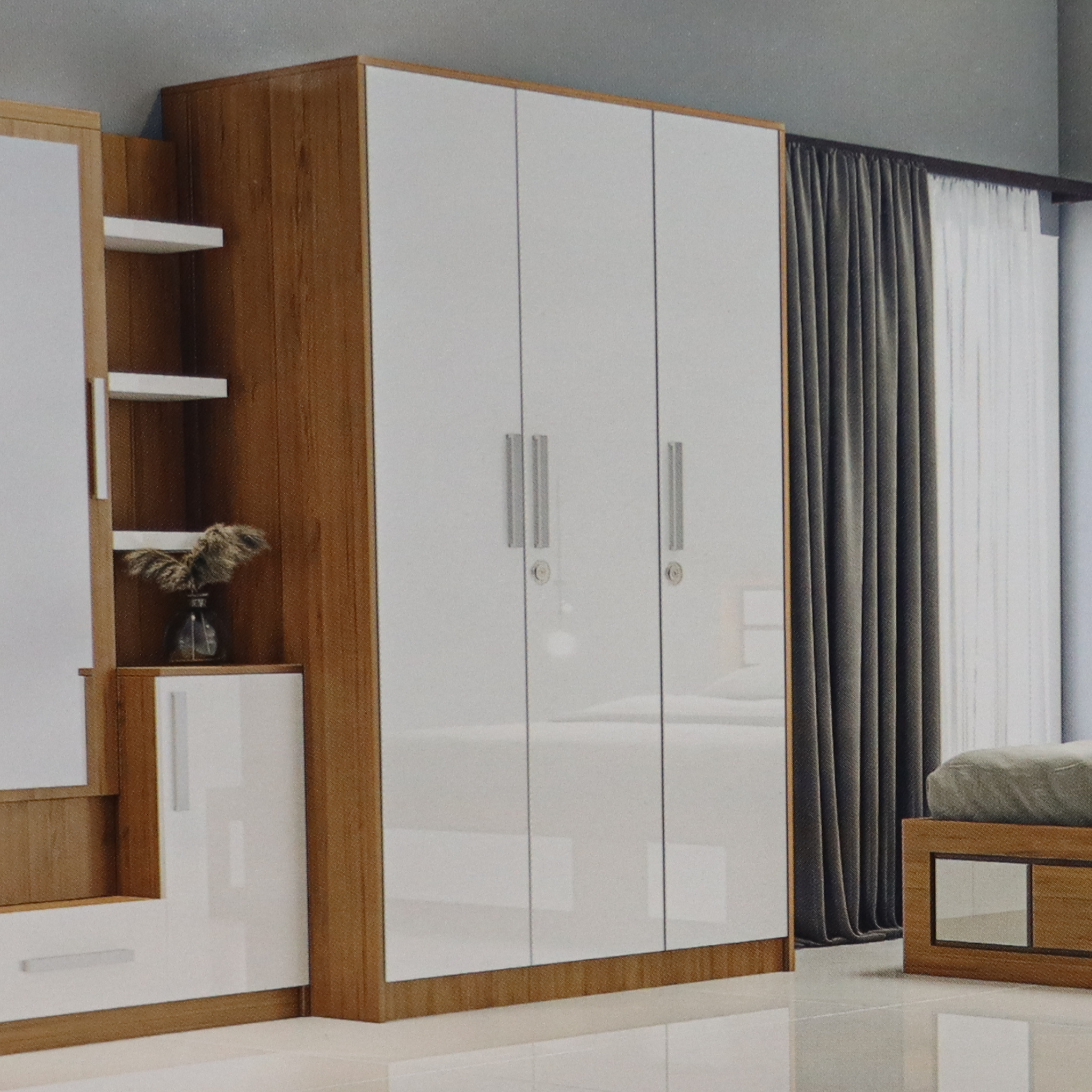 Lucien Three Door Wardrobe with Two Inner Door