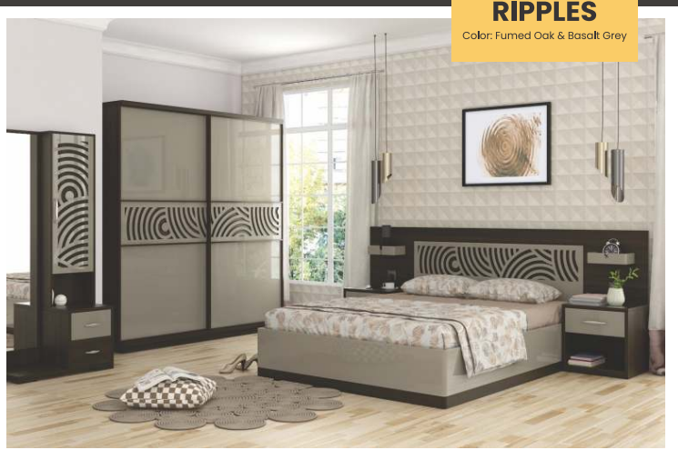 Ripples 2 Door Sliding Wardrobe