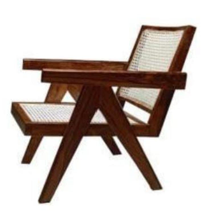 Pearl Solid Wood Rattan Arm Chair