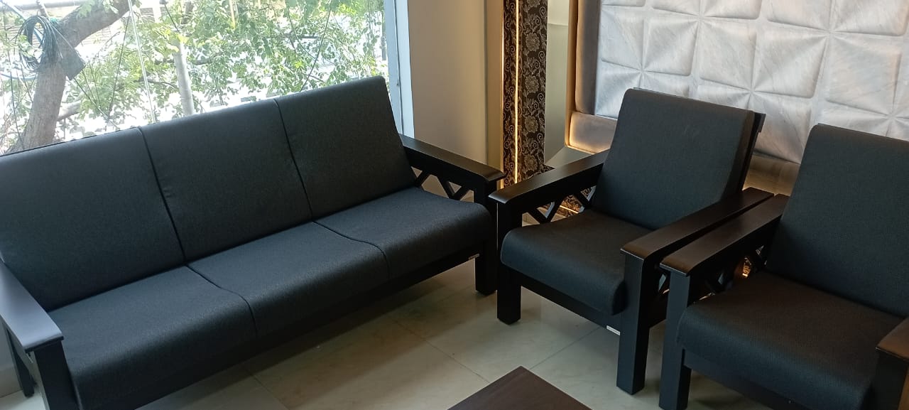 X Wooden Sofa Set