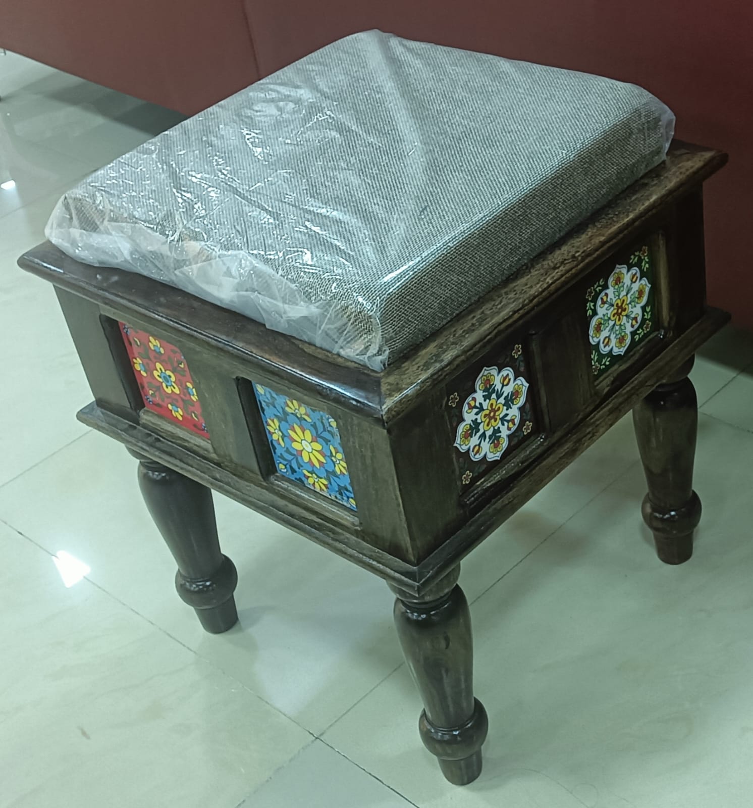 Tile Cushion Stool
