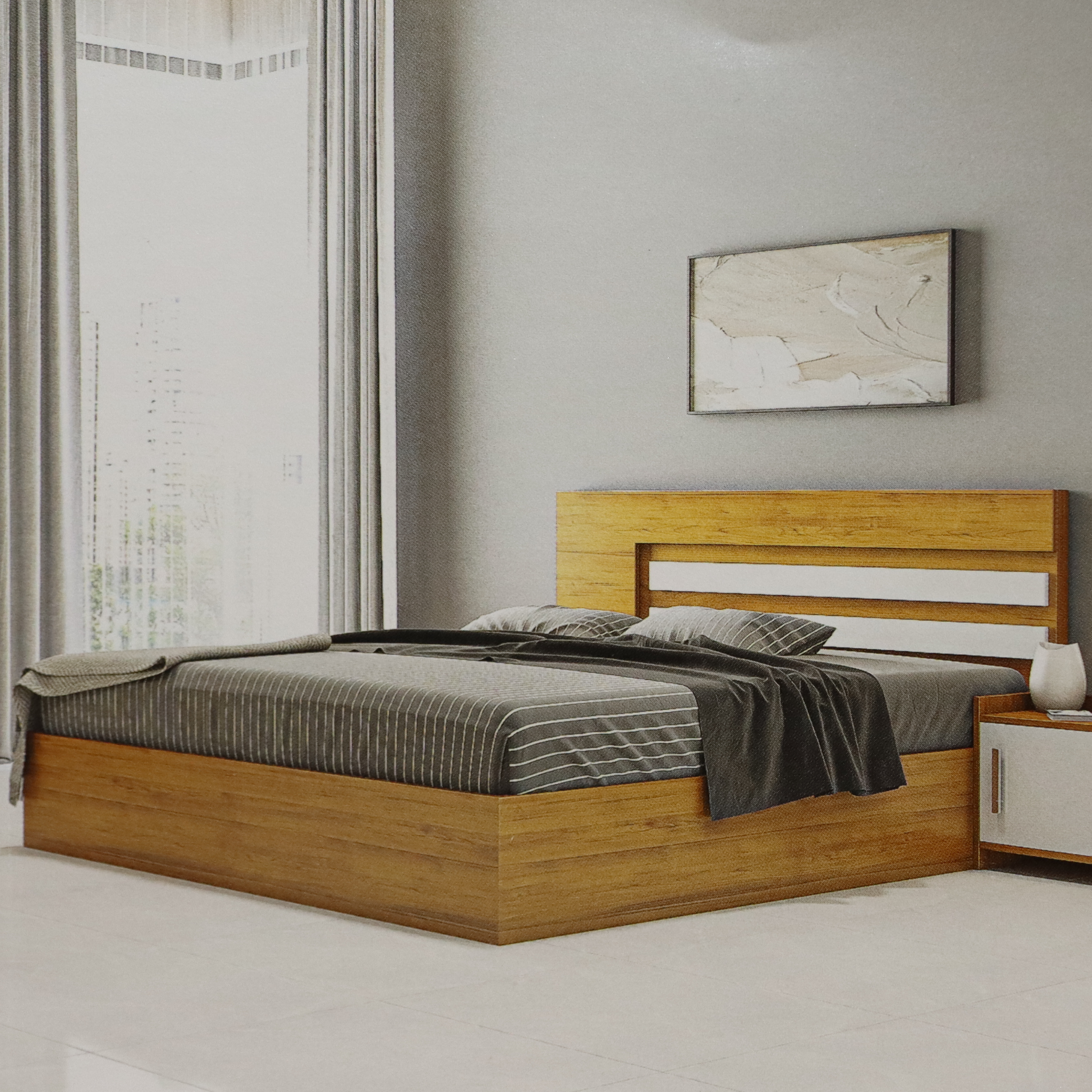 Woodsy Engineered Wood Bed