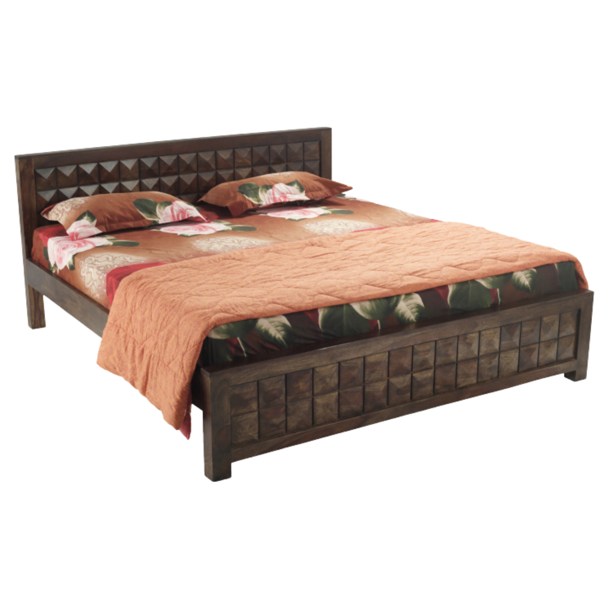 Diamond  Sheesham Wood Bed