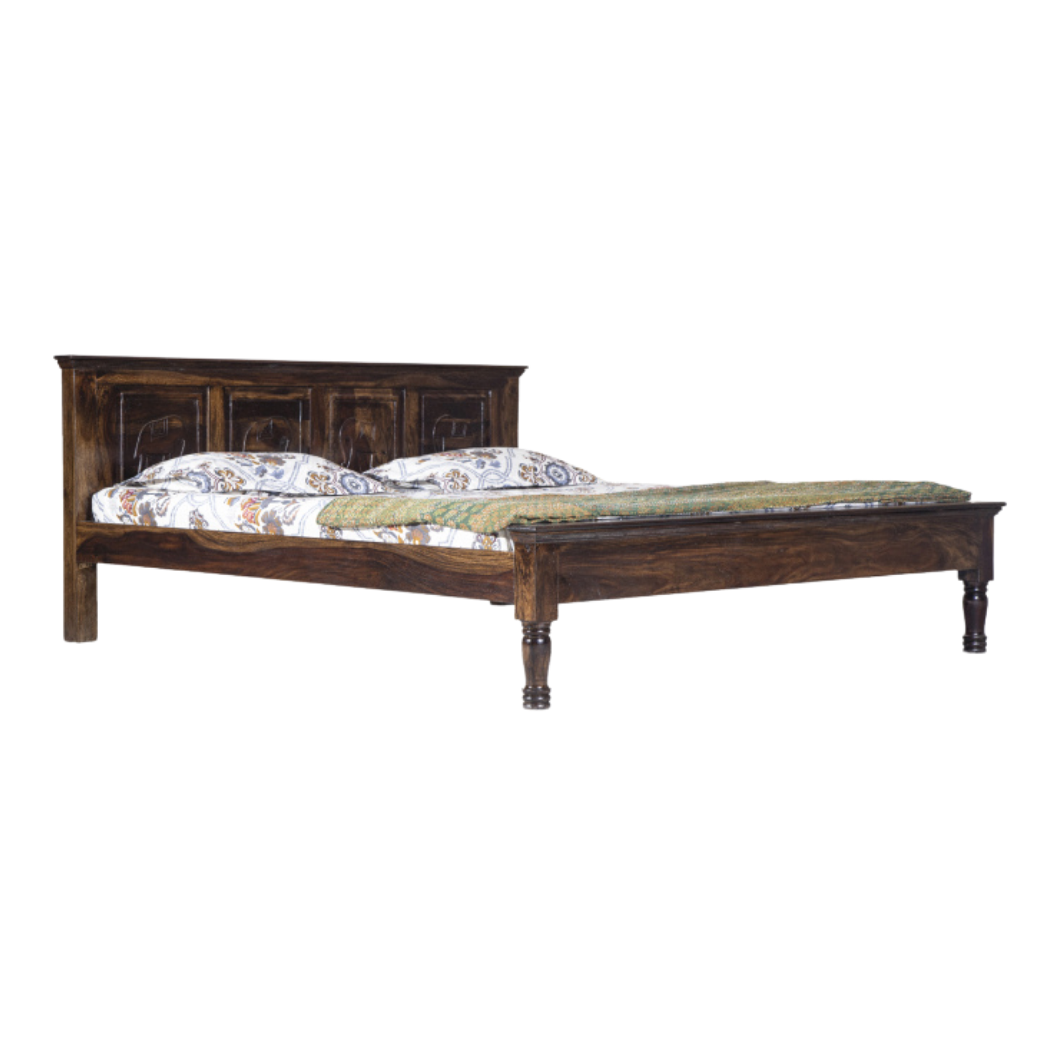 Elephant Sheesham Wood Bed