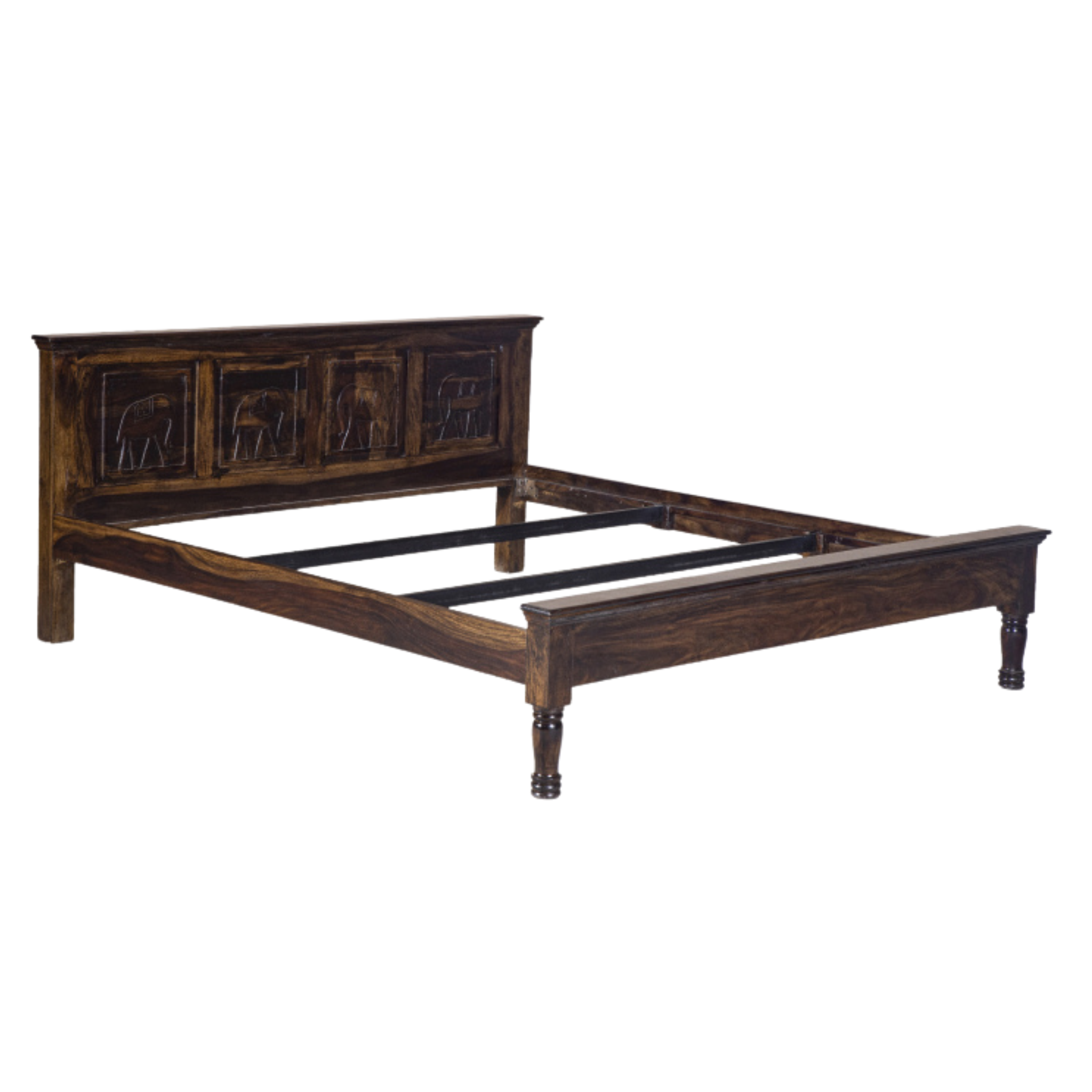 Elephant Sheesham Wood Bed