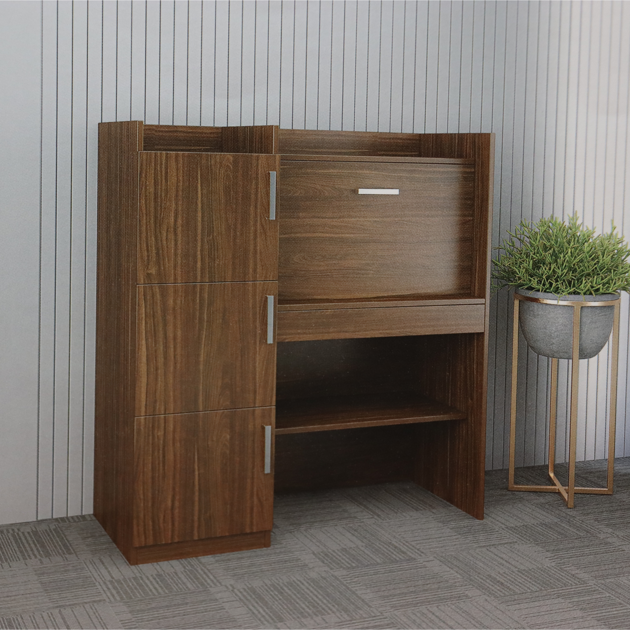 Study table deals with storage cabinet