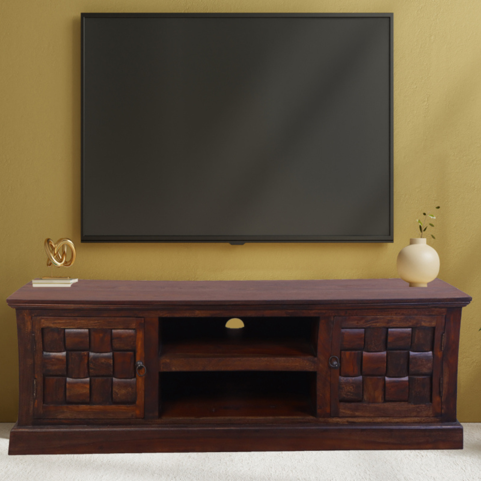 Nivaar TV Unit Free standing TV Unit with Cabinet Storage
