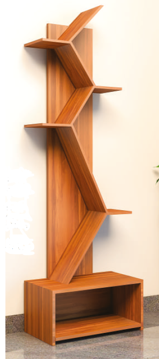 Flair Corner Stand in Rubber Wood
