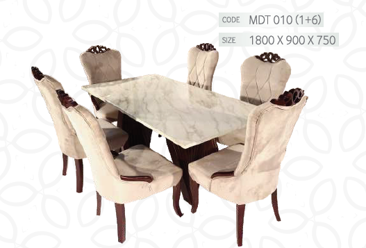 Satrun Marble Dining Table-Set