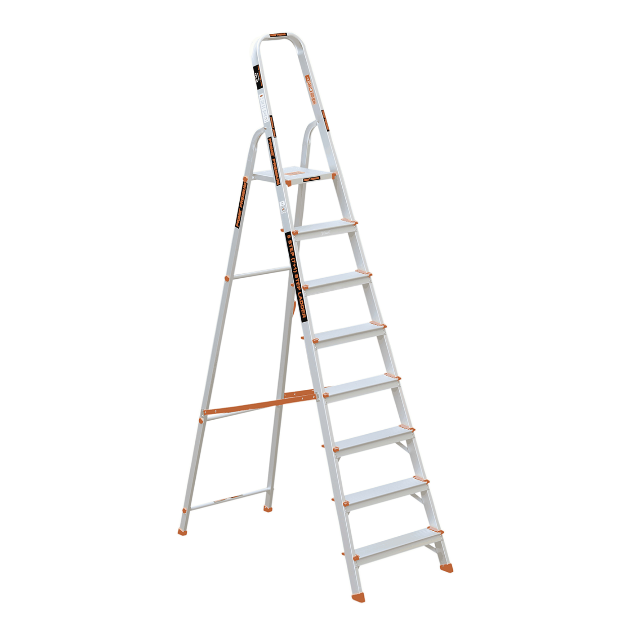 Prime Premium Step Ladder with Serrated Steps and Strong Platform