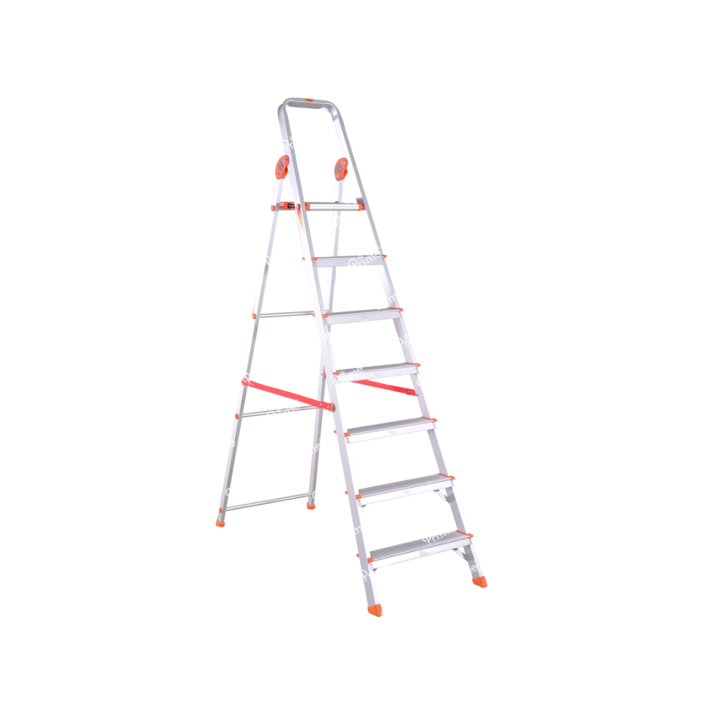 Prime Safe Step Foldable Aluminum Ladder with Serrated Steps