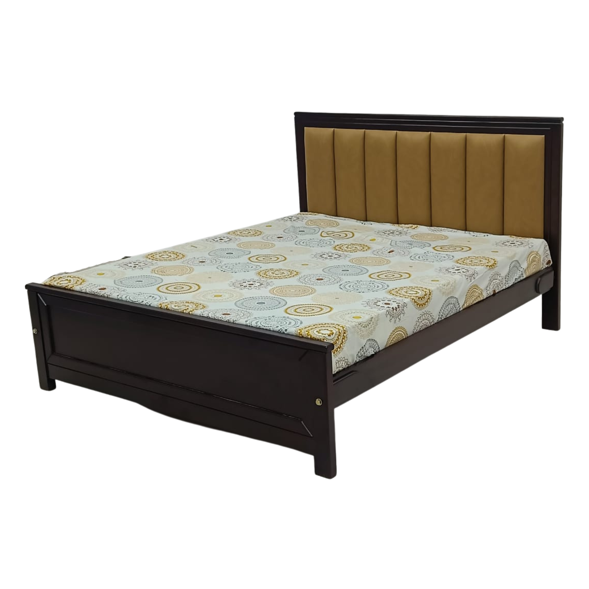 Orange Rubber Wood Bed