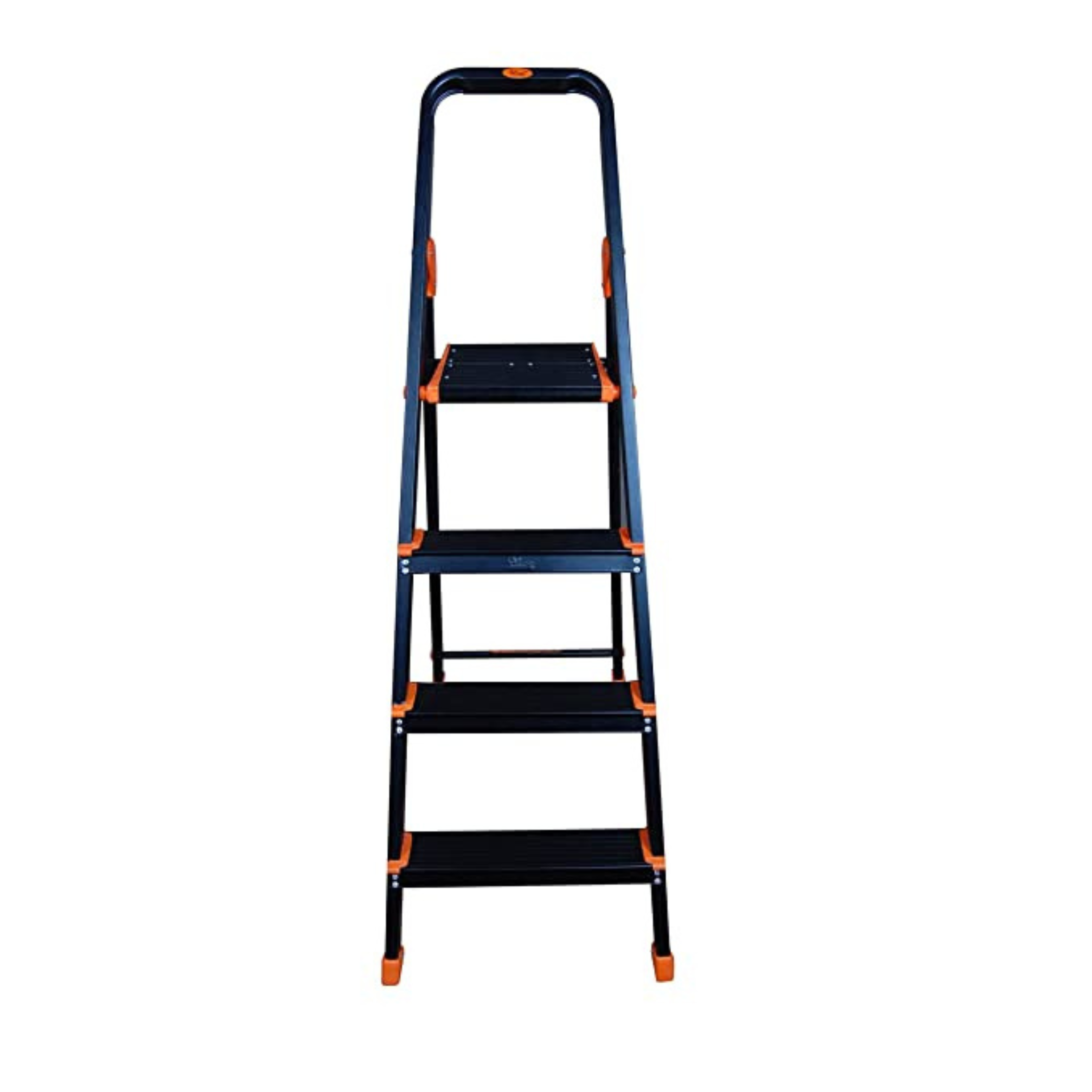 Prime Signature Edition Black-Coated Foldable Aluminum Ladder with Serrated Steps