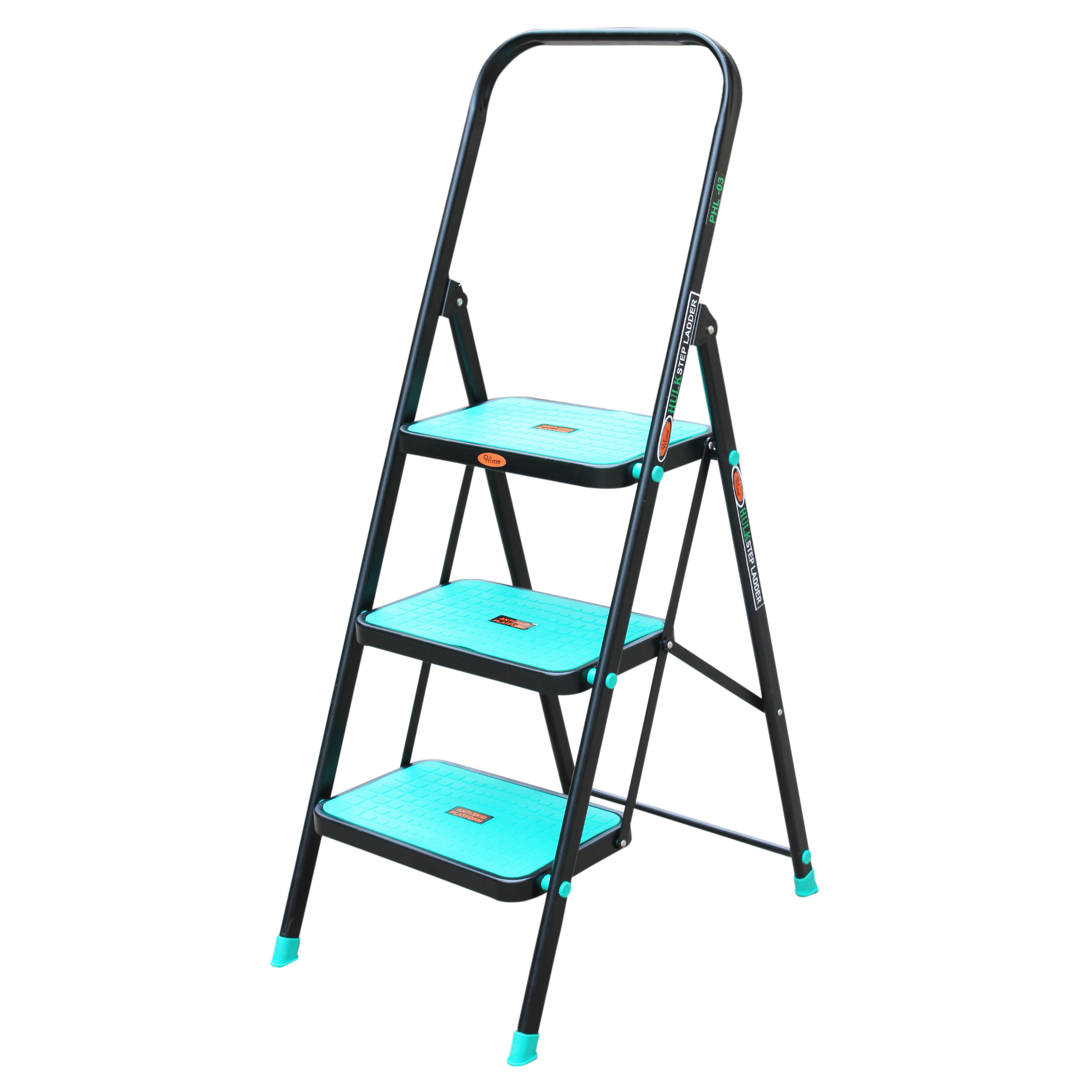 Prime Hulk Foldable Steel Ladder for Home with Anti-Slip Steps