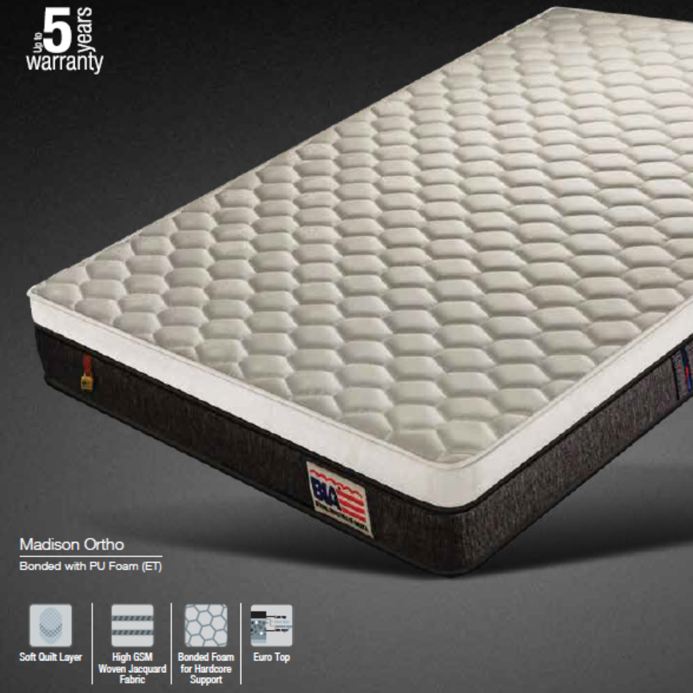 Madison Ortho - Bonded with PU Foam (Euro Top) Mattress