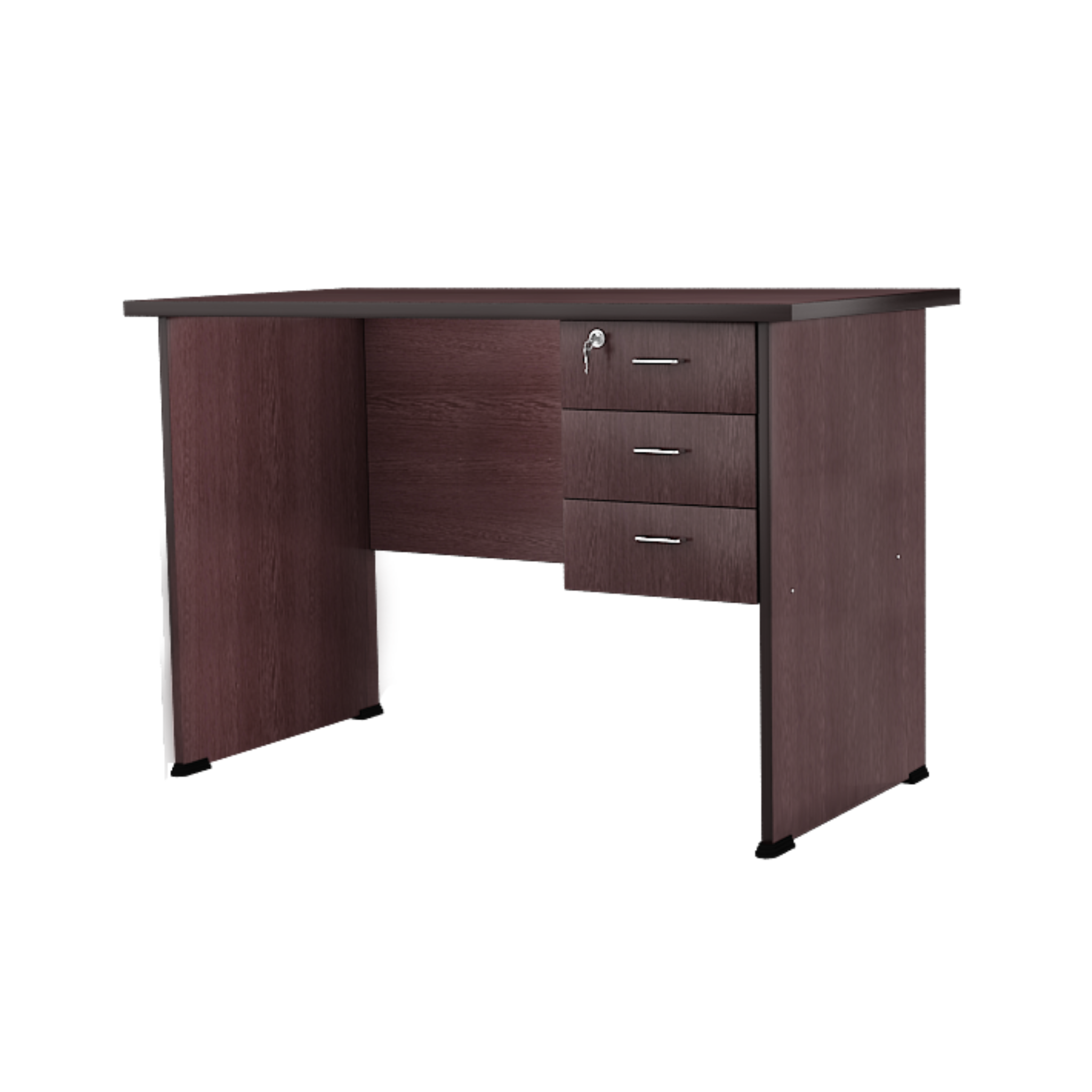 Engineered Wood Office Table and Study Desk with Three Drawer