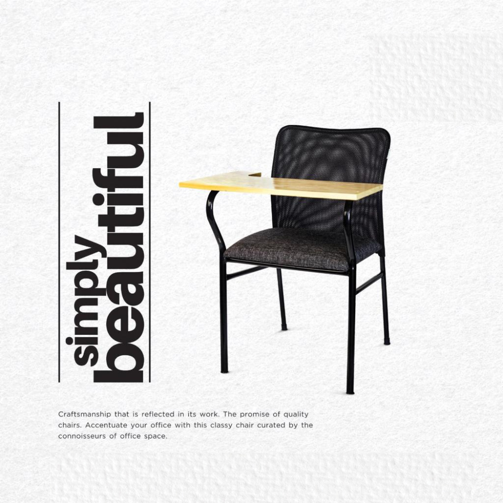 Apical Metal Frame Study Chair with fabric Cushion
