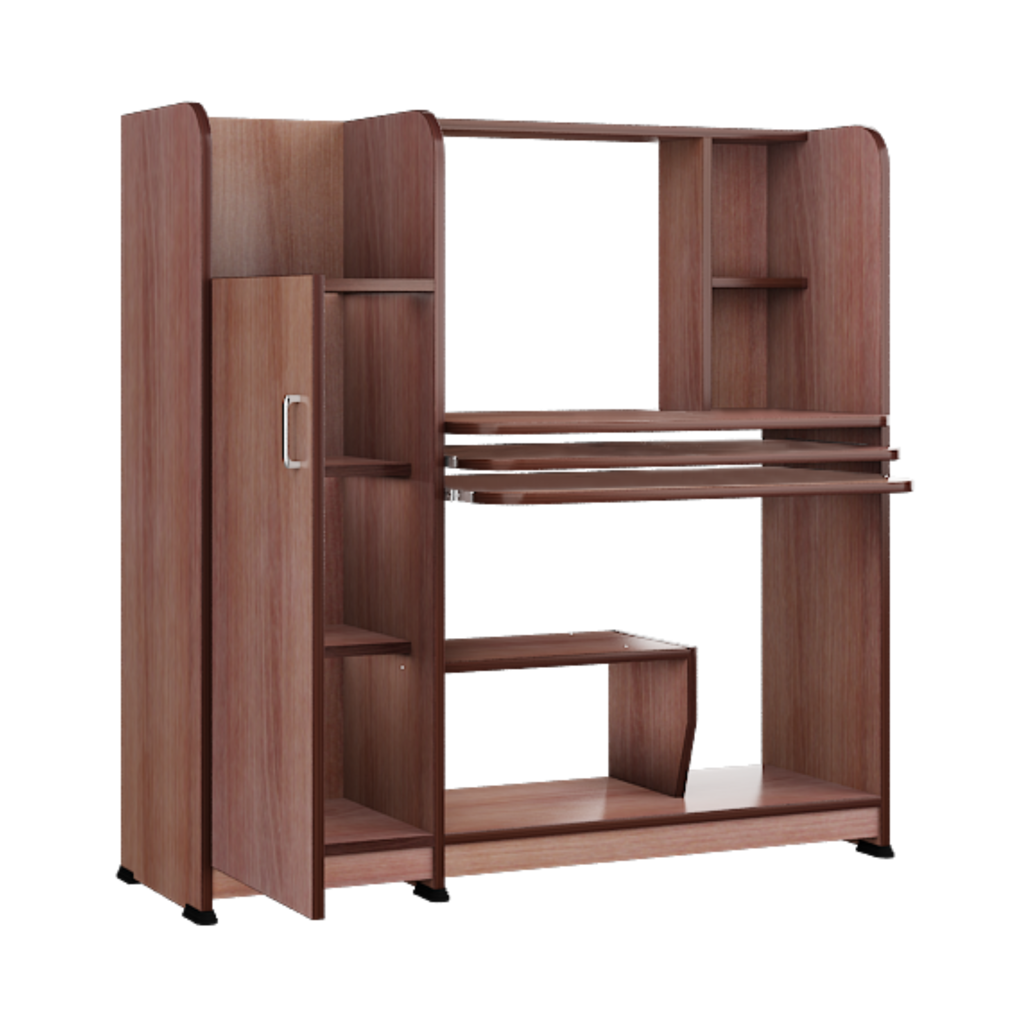 Tangent Study Table With Drawer and three cabinet Storage