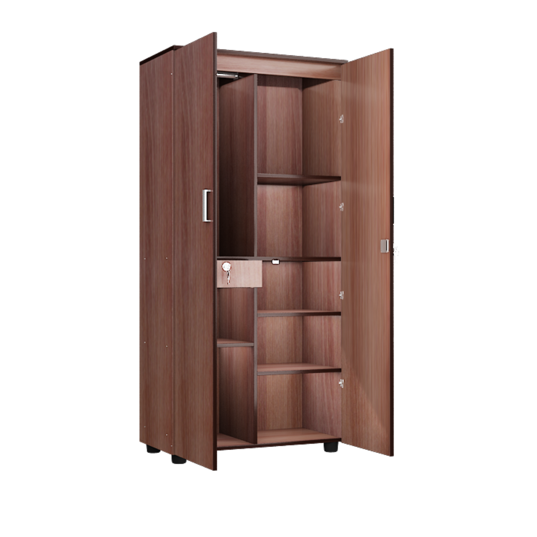 Super and Luxury Two Door Wardrobe with Center Partition