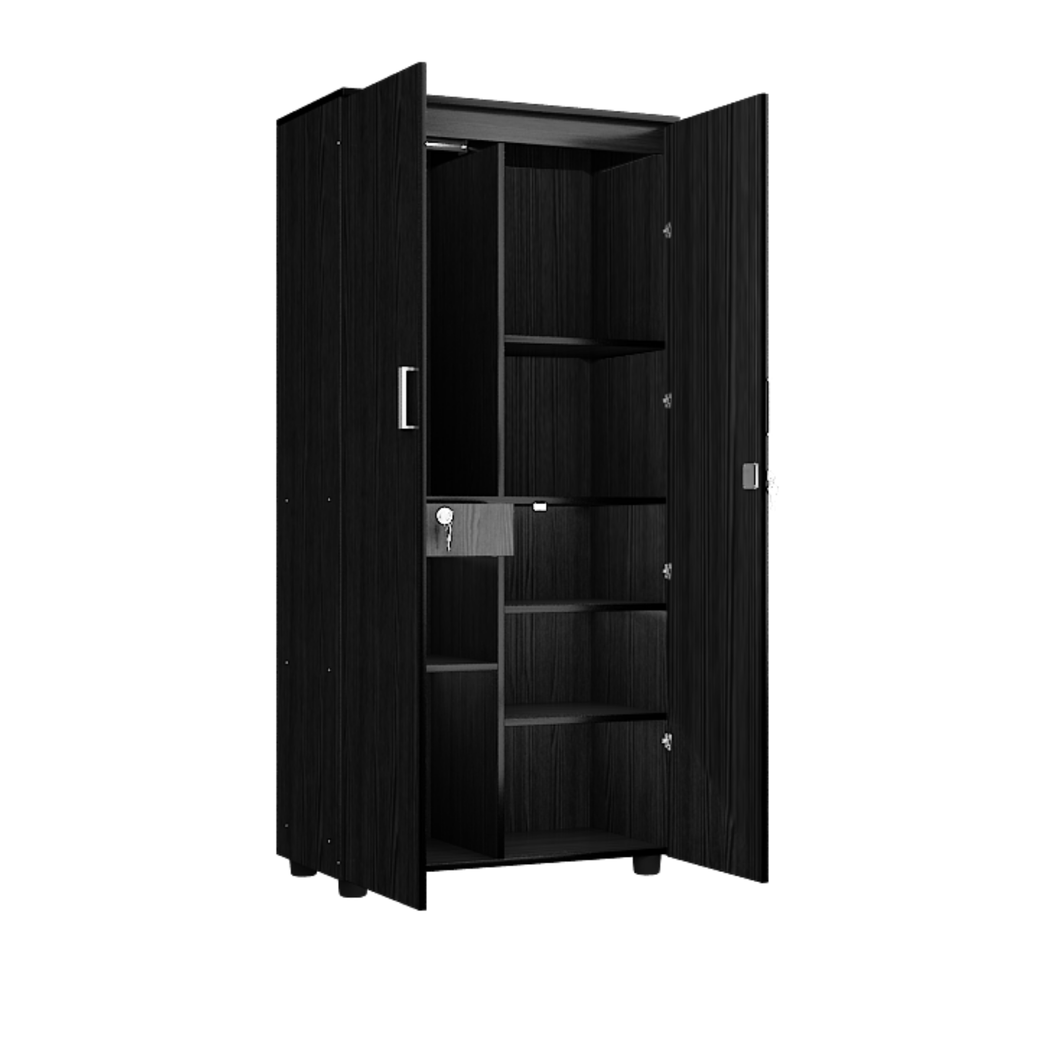 Super and Luxury Two Door Wardrobe with Center Partition