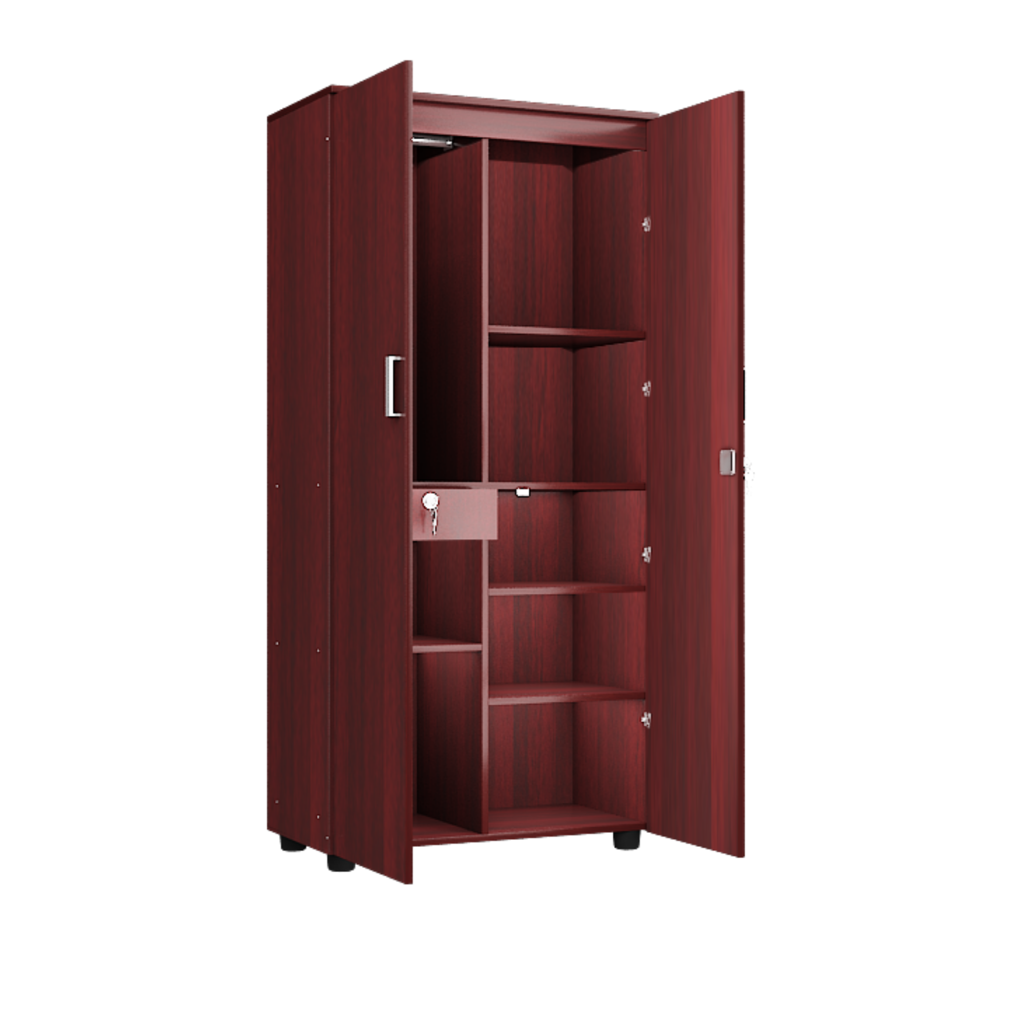 Super and Luxury Two Door Wardrobe with Center Partition