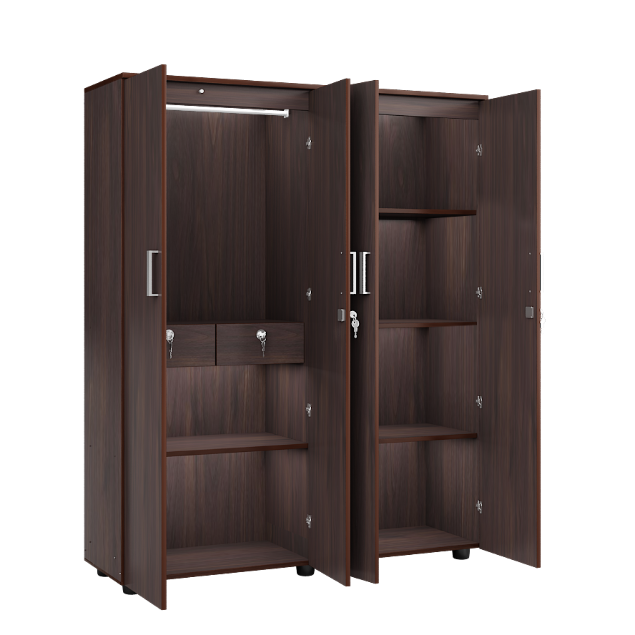 Super and Luxury Four Door Wardrobe with Dual Drawer