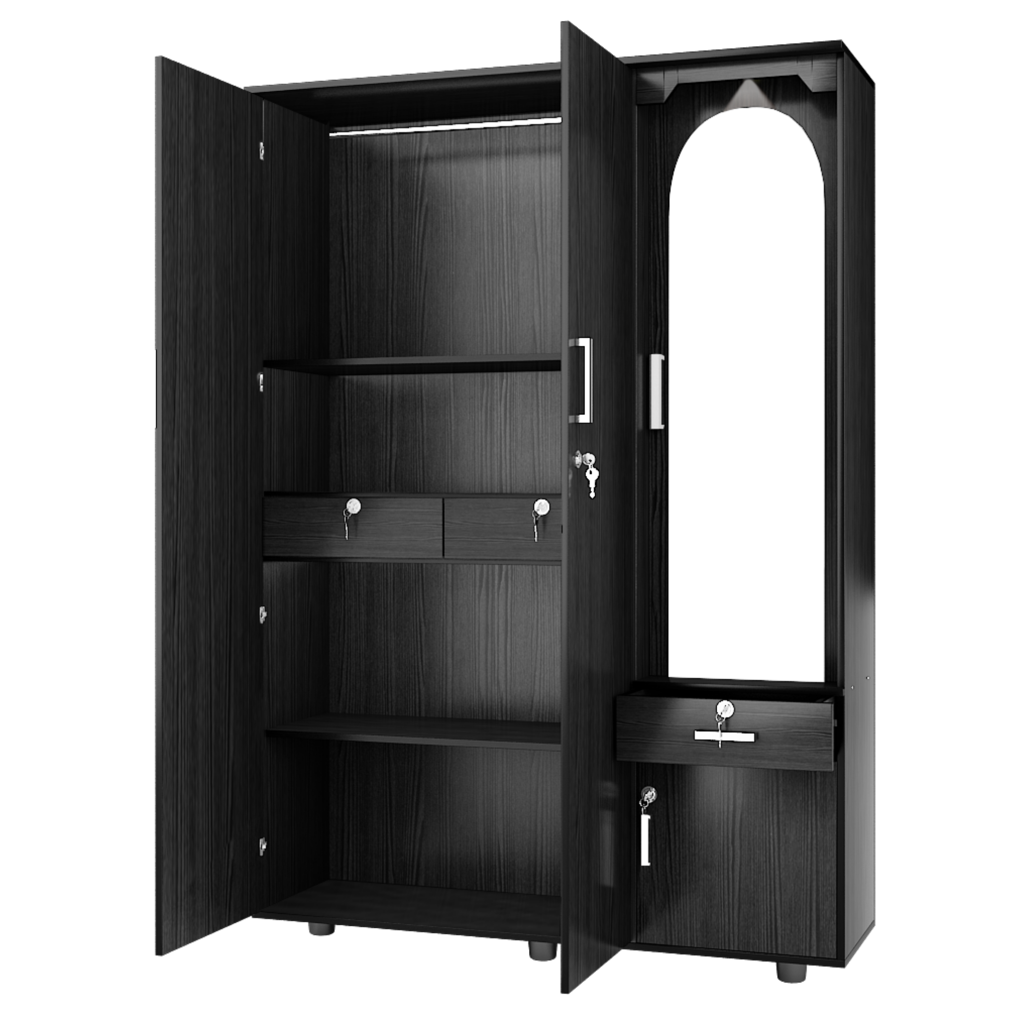 Super and Luxury Two Door Wardrobe with Dresser and Storage