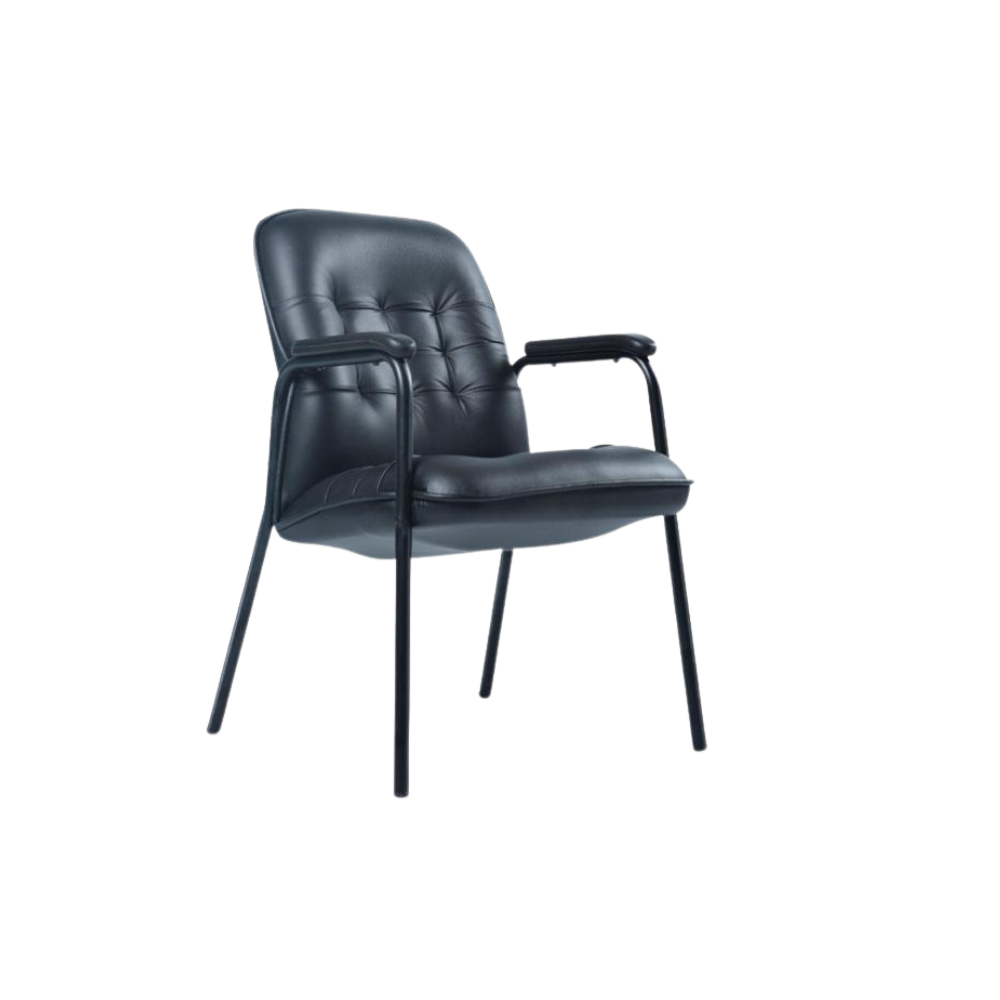 Slope Artificial Leather Visiting Chair With PU Foam